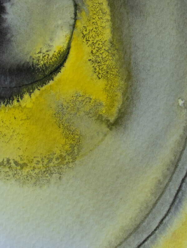 Microcosmo amarillo acuarelas