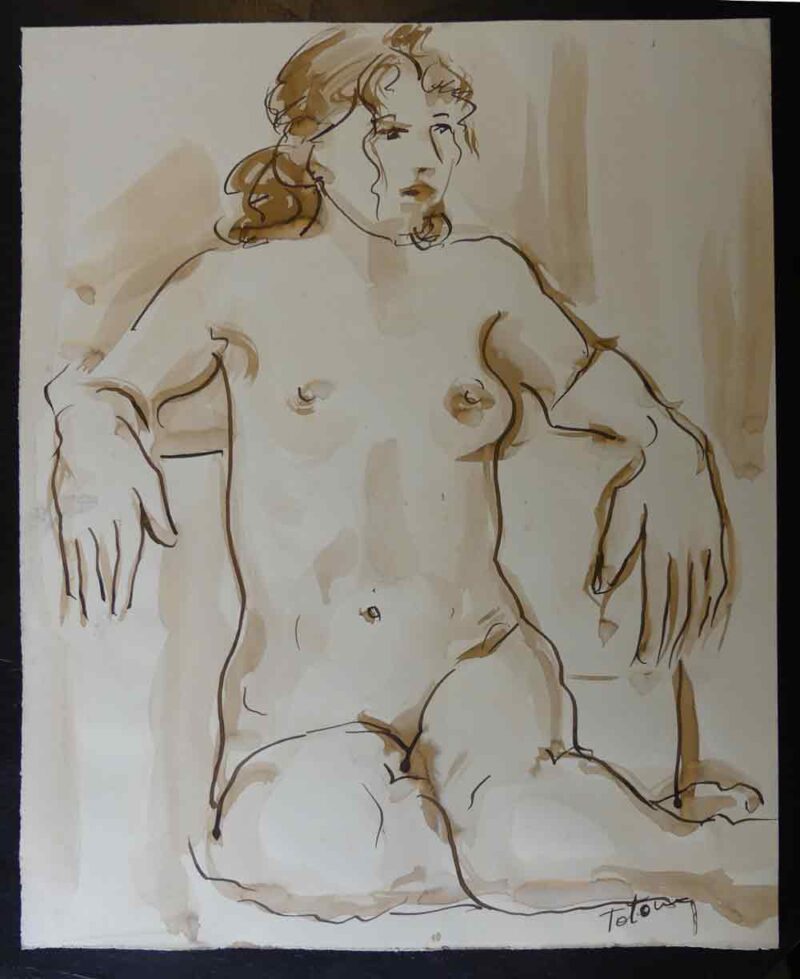 Boceto de desnudo de mujer