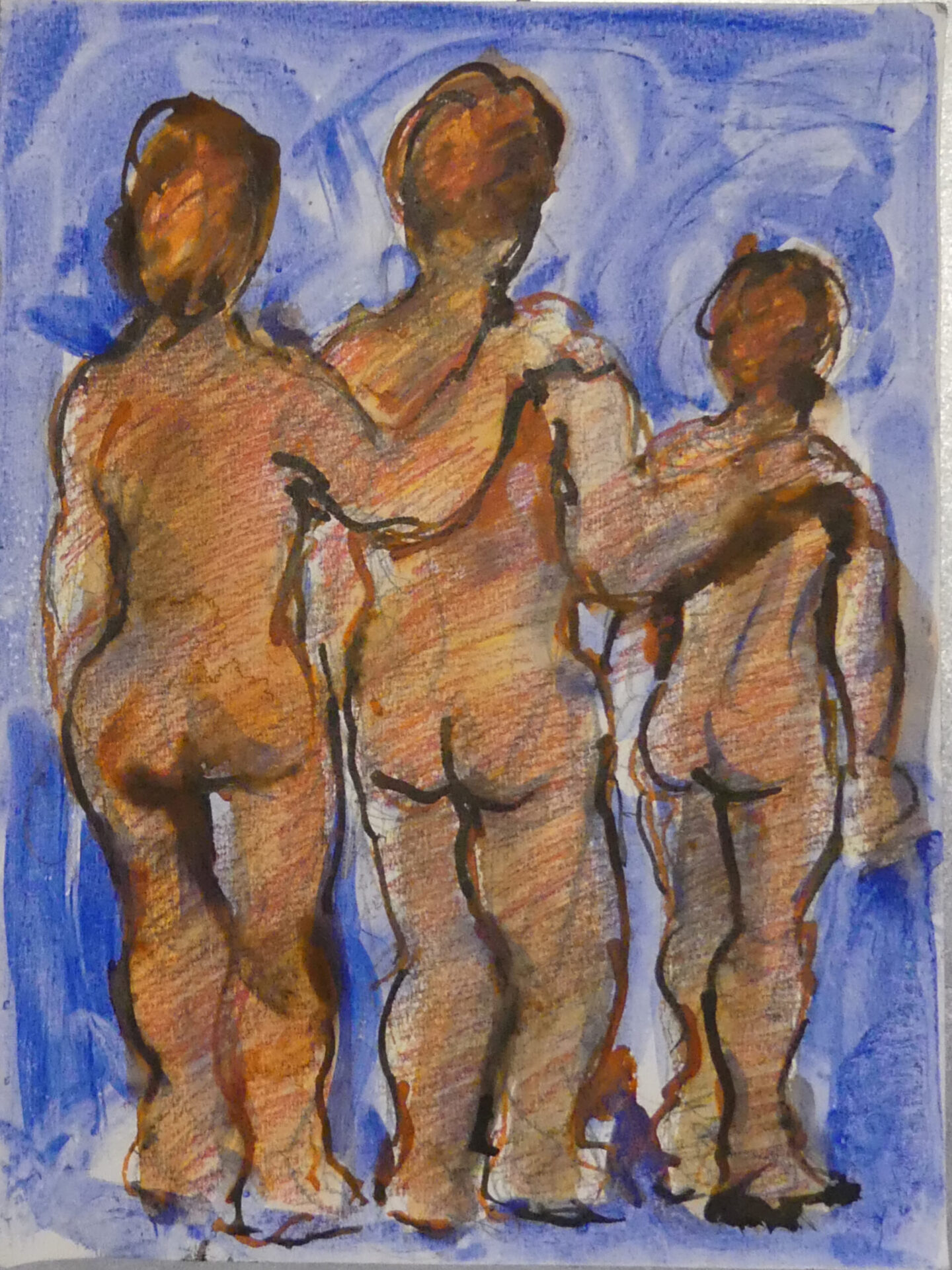 paint tres figuras de espaldas