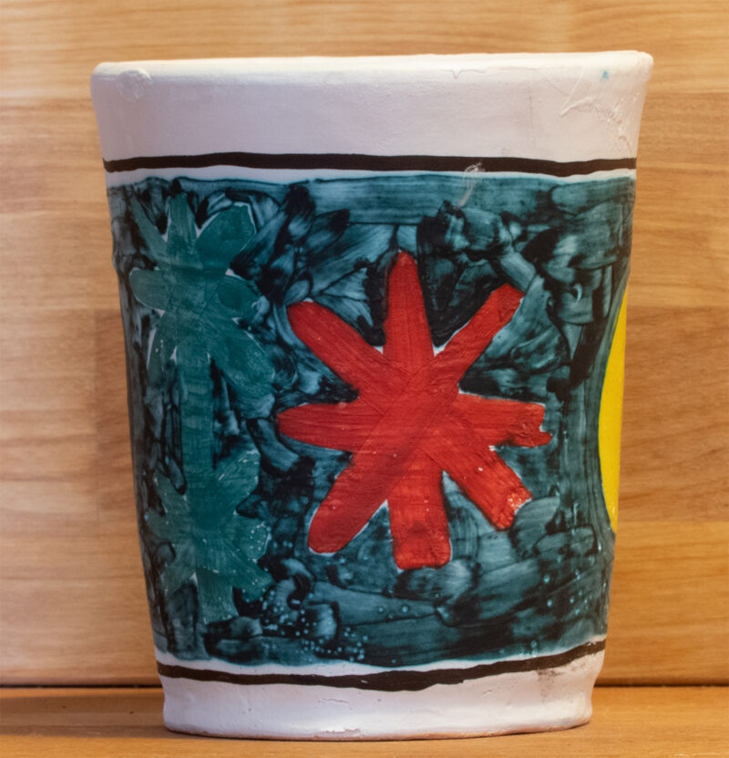 Vaso cerámica tao elementos