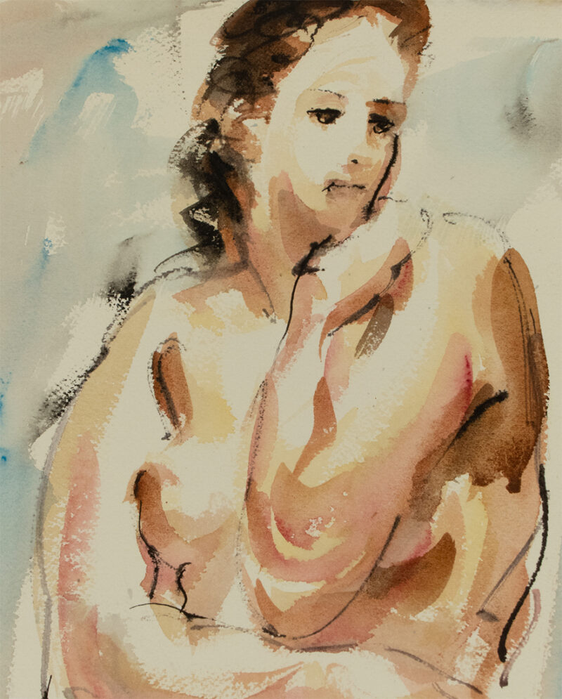 Boceto desnudo de mujer-