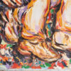 Obra figurativa óleo sobre lienzo detalle Totom