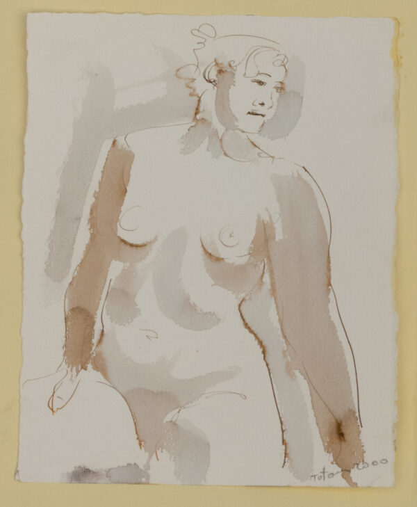 Boceto desnudo de mujer