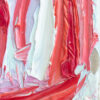 Movimiento abstracto detalle sobre lienzo dañado Totom