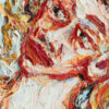 pintura figurativa desnudo mujer corriendo detalle retrato