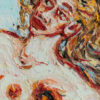 pintura figurativa desnudo mujer corriendo detalle