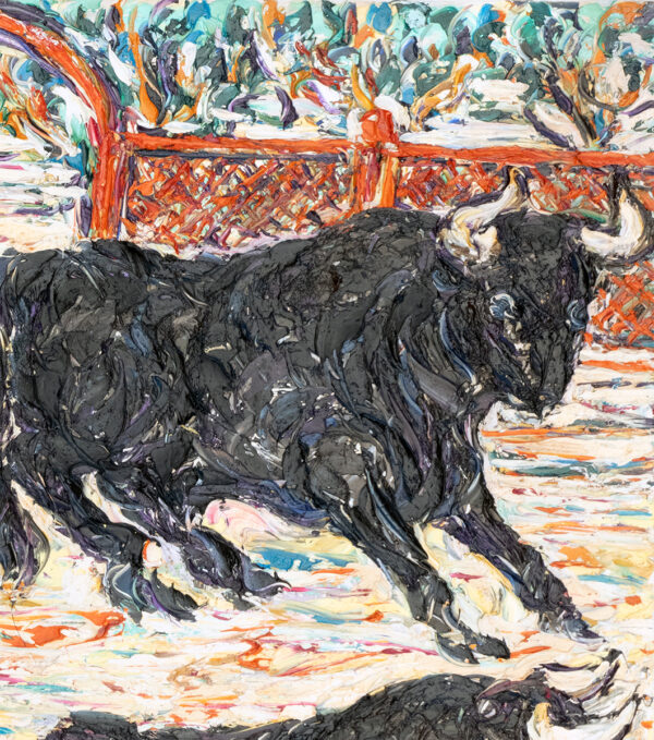 Plaza de toros, óleo sobre lienzo