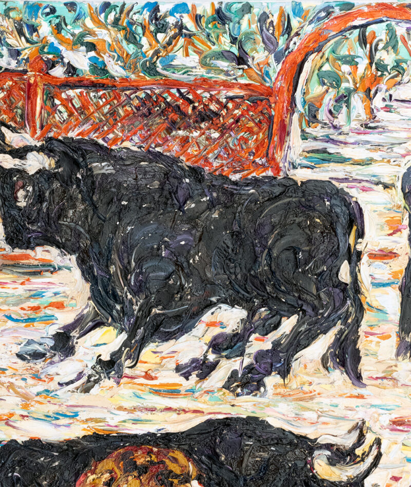 Plaza de toros, óleo sobre lienzo