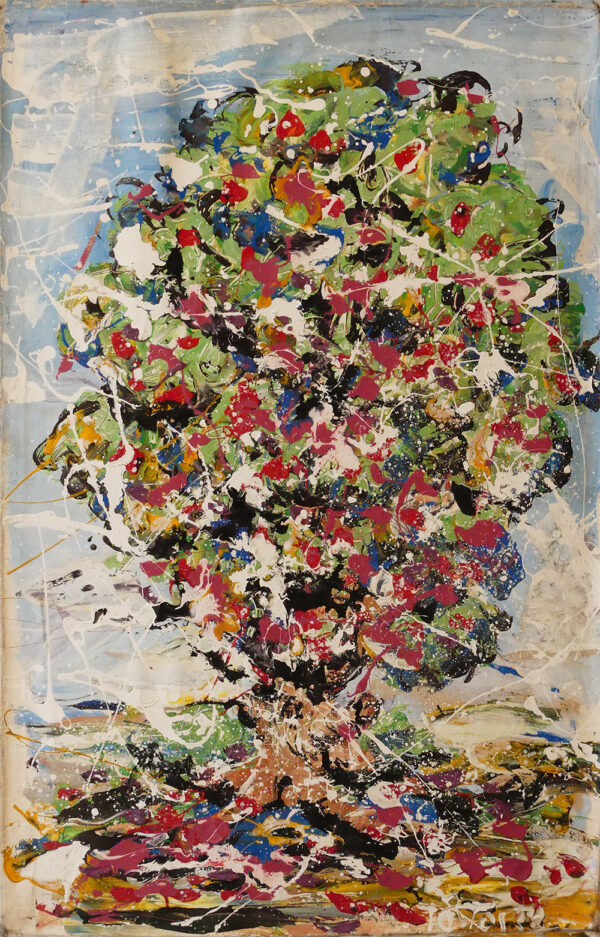 óleo sobre lienzo árbol floreciendo de Antonio García Calvente