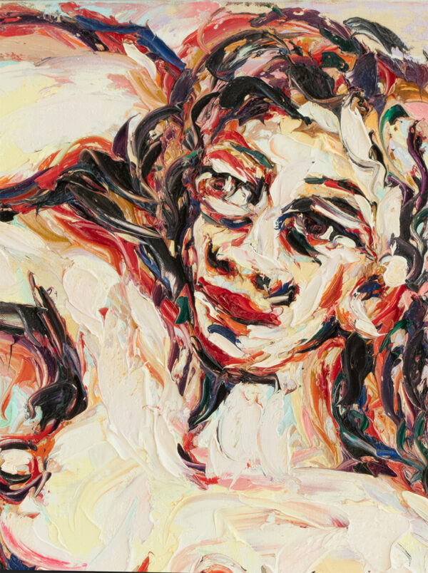 painting on canvas expressionist erotic art detail