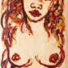 Pintura desnudo de mujer rostro y torso óleo sobre lienzo