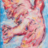 Paloma roja pintura expresionista