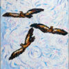 pintura expresionista águilas en el cielo