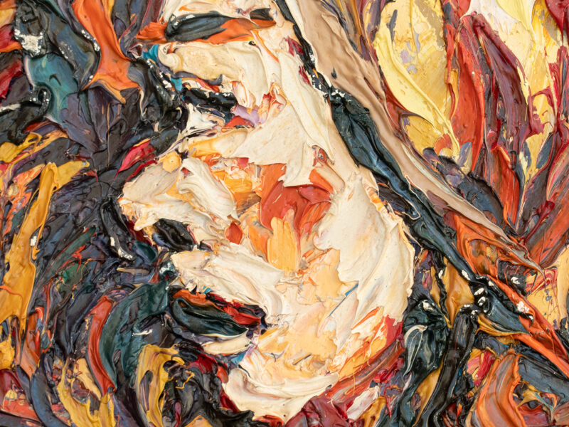 Pintura expresionista Mujer peinandose-1