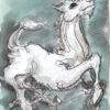 Pintura de unicornio acuarelas y lápices