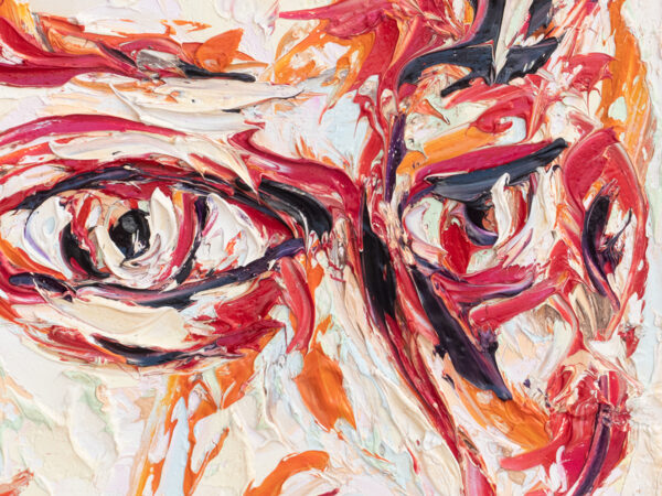 retrato triple abstracto detalle
