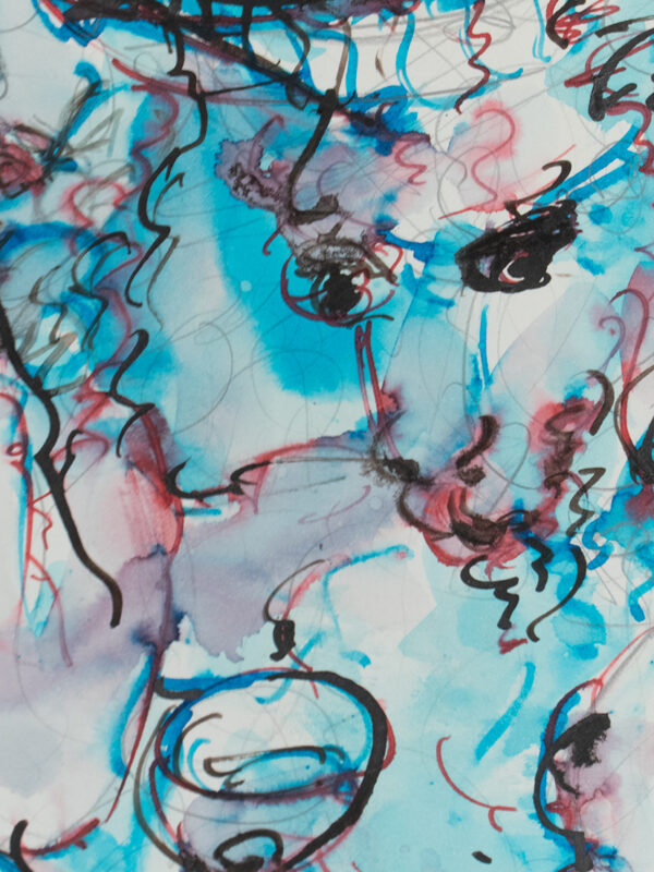 Sirena con centauro, pintura simbolísta alquimica