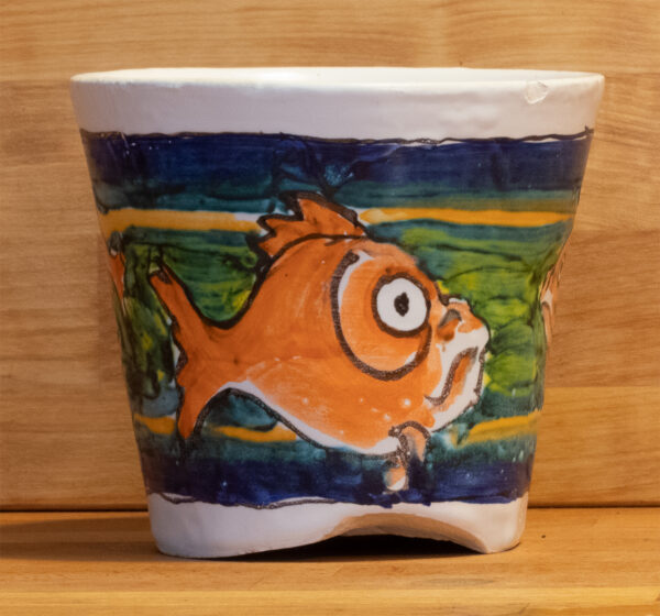 Taza peces cerámica Tao