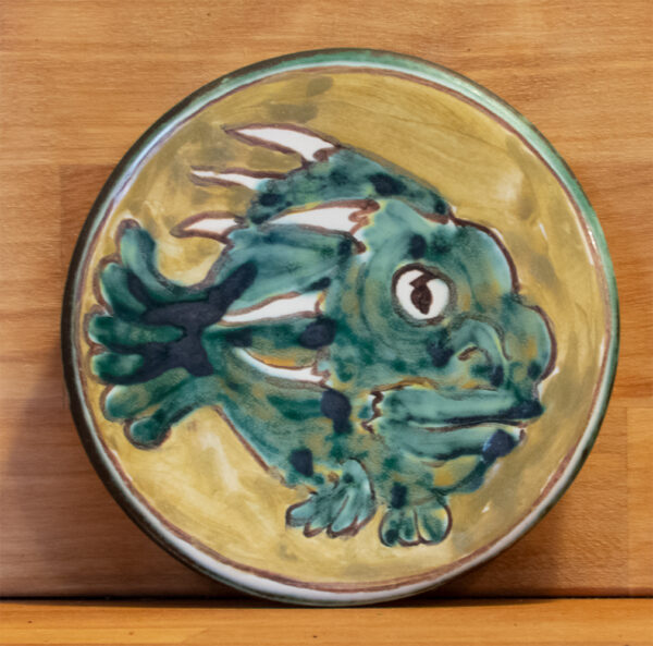 Mini plato cerámica pez tao