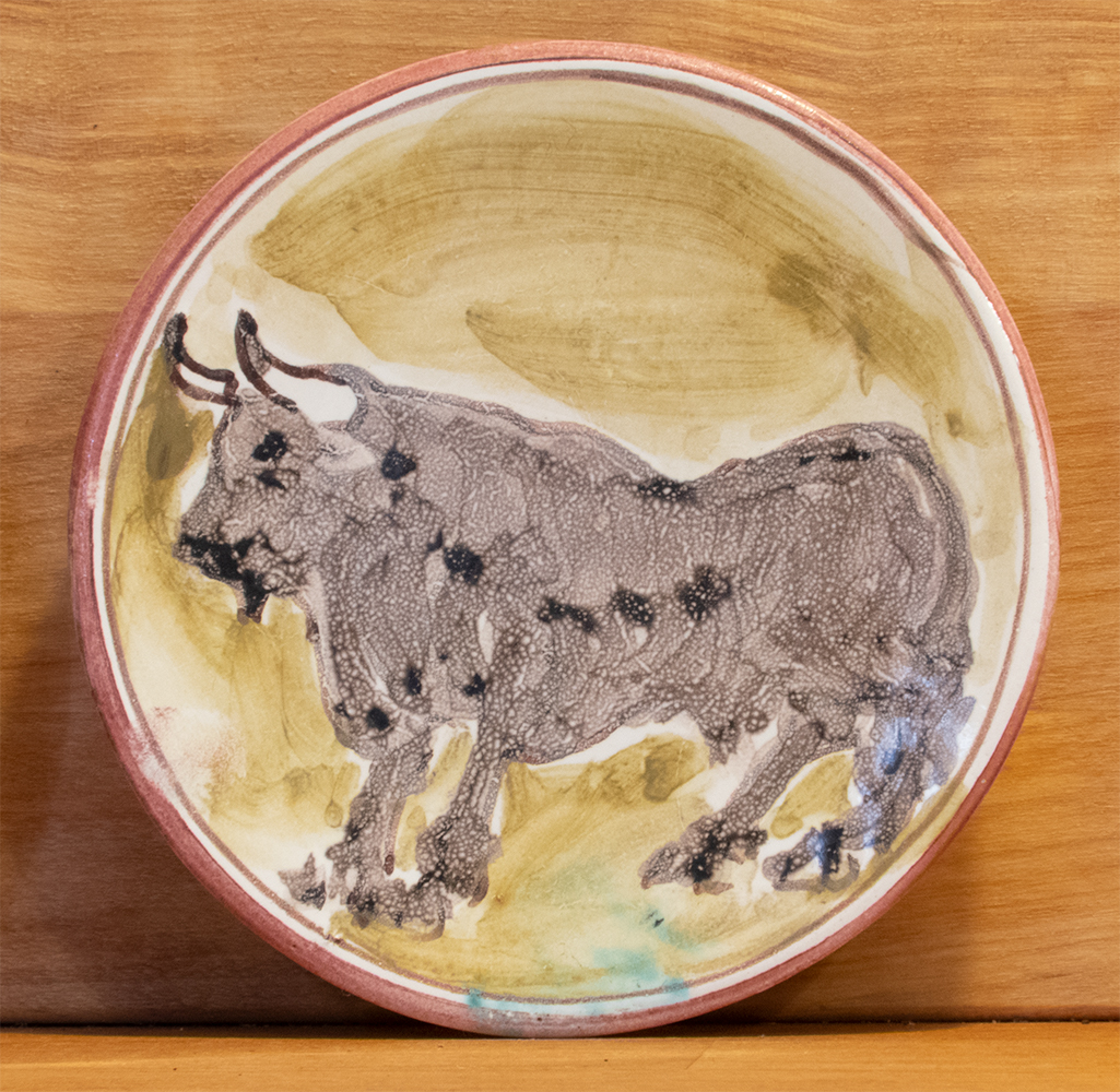 Mini plato cerámica toro